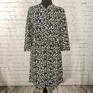 H&M 3/4 Sleeve Button Front Shirt Dress